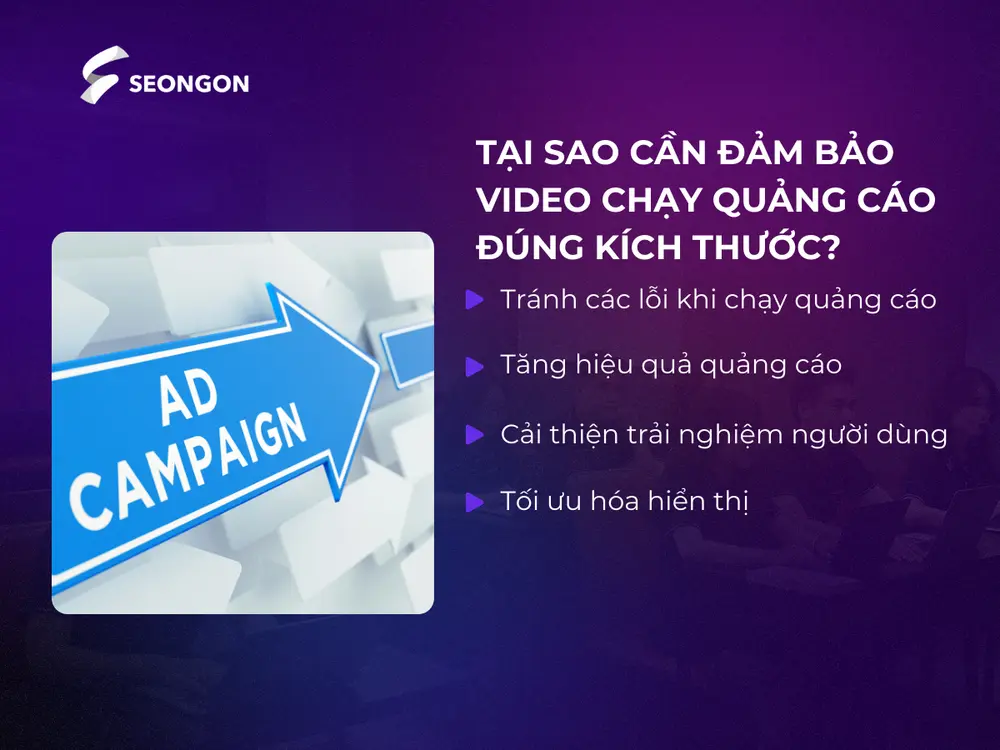 Một số lý do quan trọng cần đảm bảo video chạy quảng cáo đúng kích thước