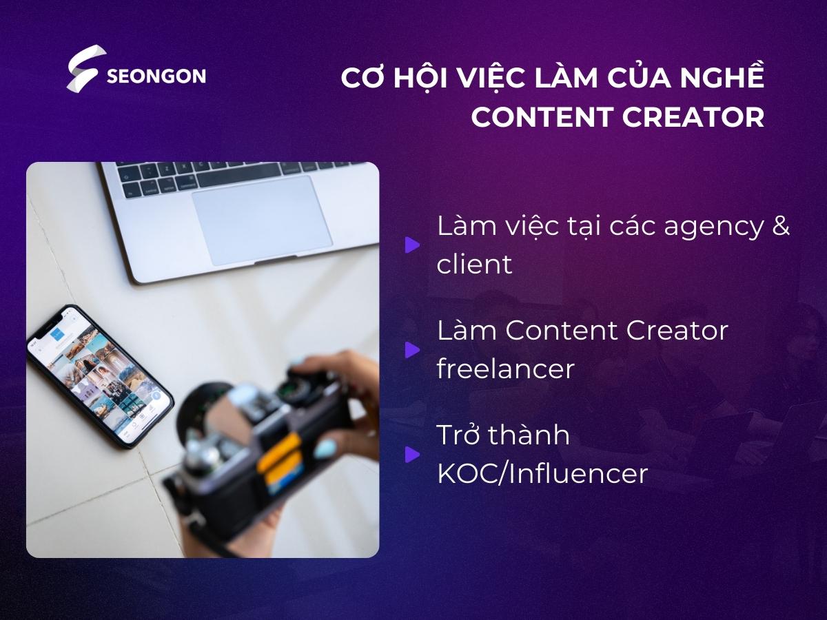 Nghề Content Creator có rất nhiều cơ hội phát triển