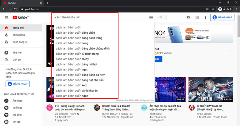 Nghiên cứu từ khóa YouTube Suggest
