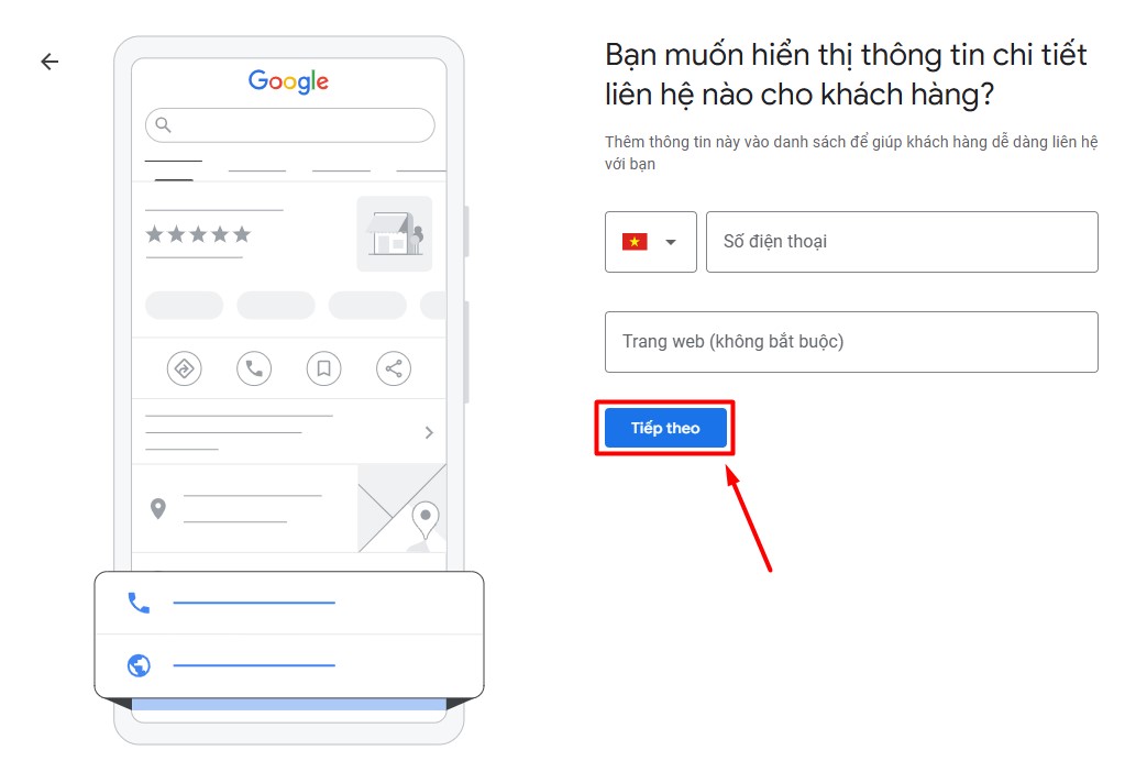 Nhập số điện thoại, website,...