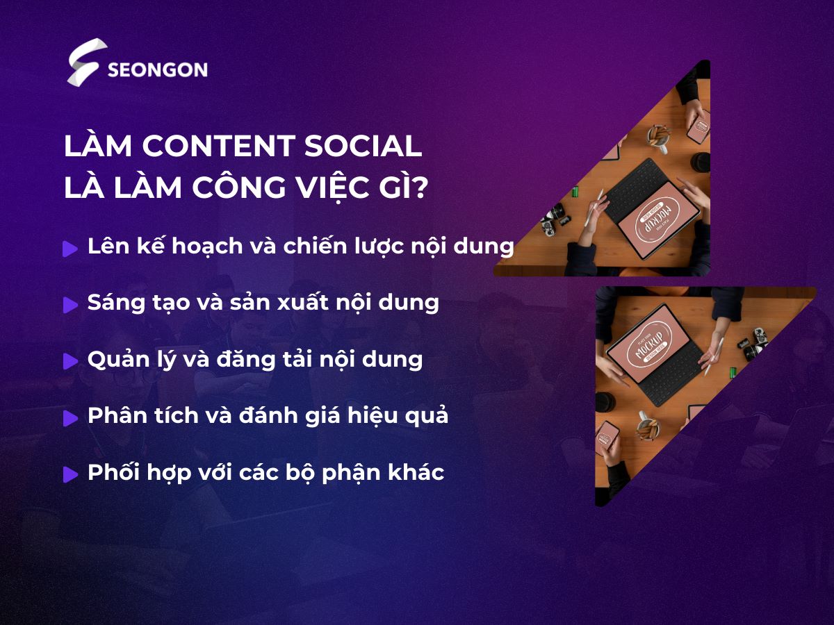 Nhiệm vụ của Content Social khá đa dạng