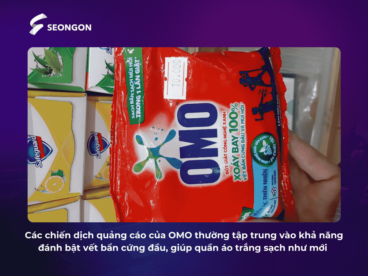 OMO luôn là lựa chọn lý tưởng trong tâm trí người tiêu dùng nhờ công dụng đánh bật vết bẩn cứng đầu