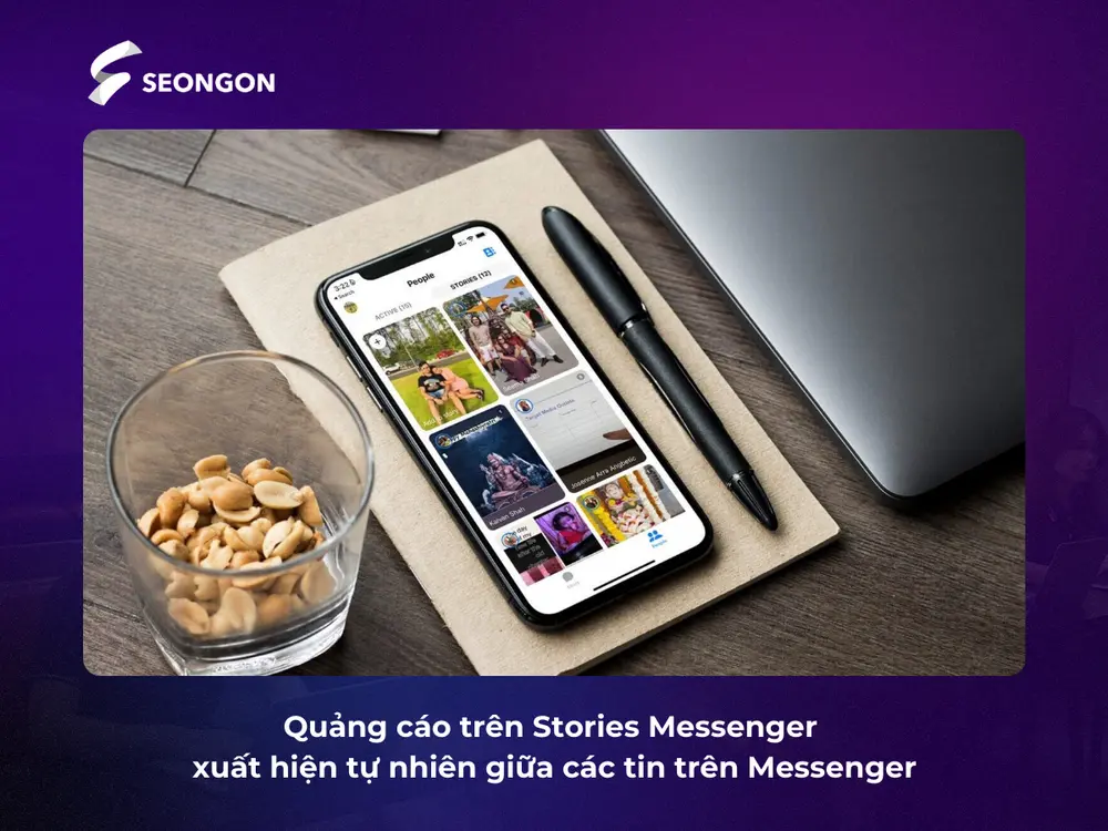 Quảng cáo trong Messenger Stories xuất hiện tự nhiên giữa các tin trên Messenger