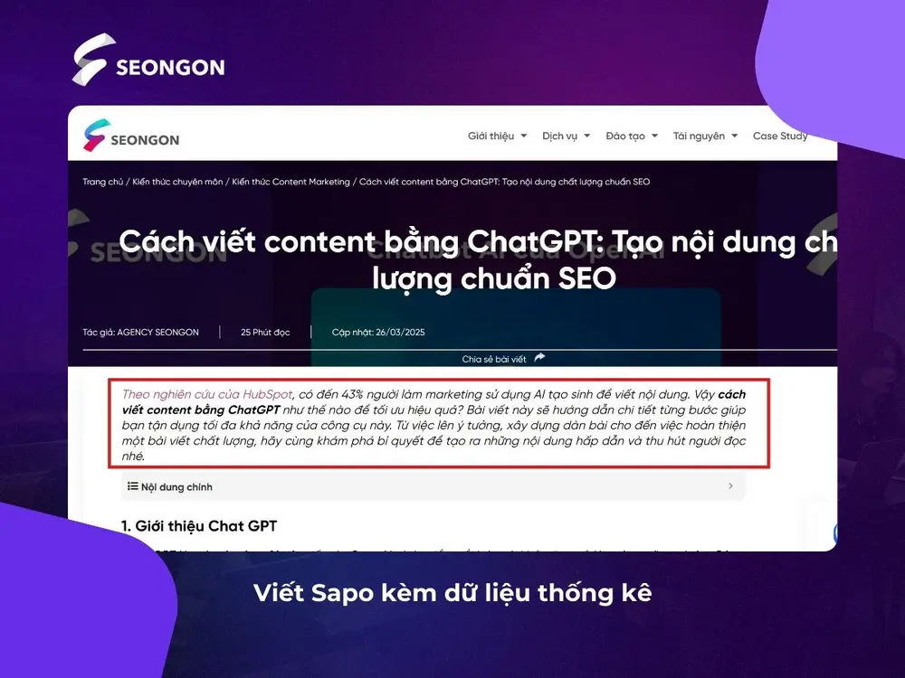 Sapo chứa số liệu sẽ tăng độ tin cậy cao hơn
