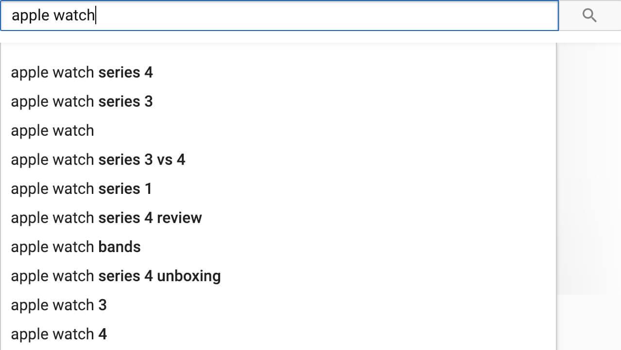 Youtube cũng gợi ý các truy vấn cho bạn tương tự như Google