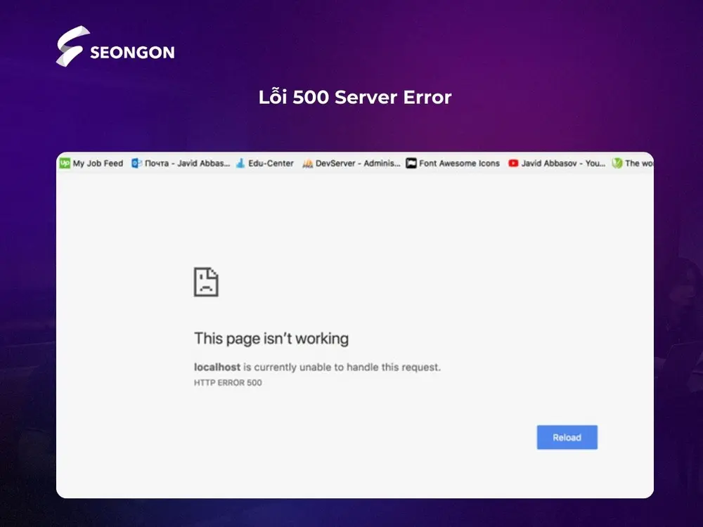 Thông báo lỗi 500 Server Error