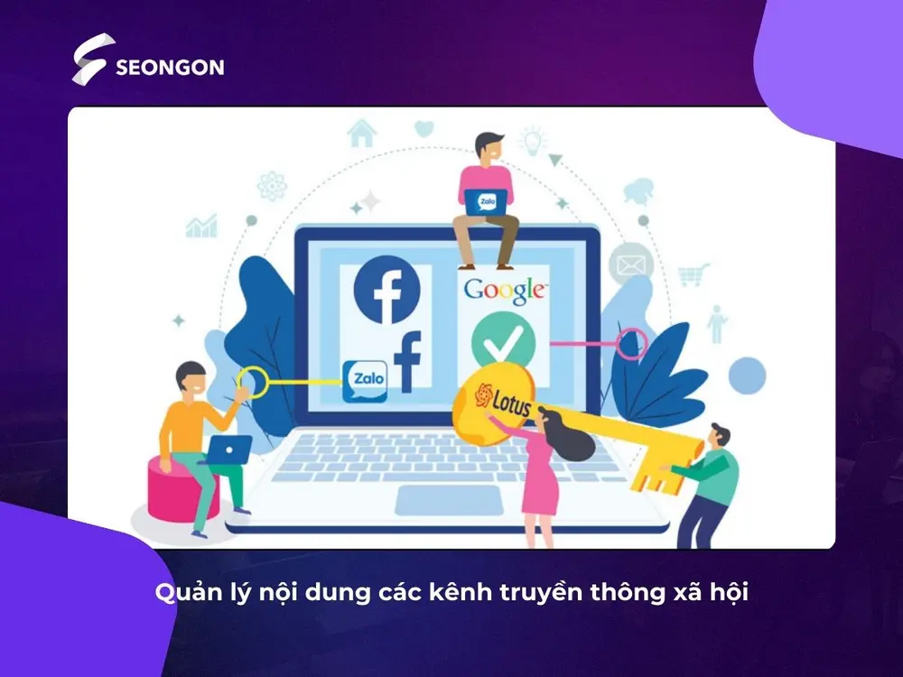Thực hiện quản lý content trên các kênh mạng xã hội