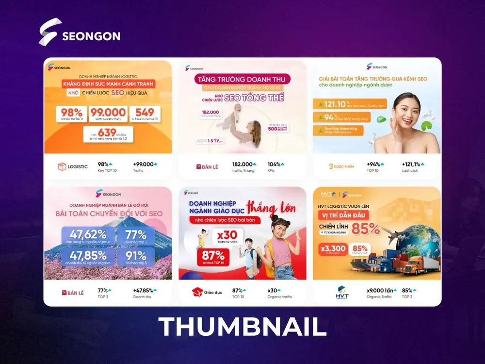 Thumbnail là hình ảnh thể hiện nội dung chính cho bài viết hoặc video.