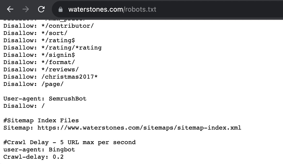 Một định dạng file robots.txt đầy đủ