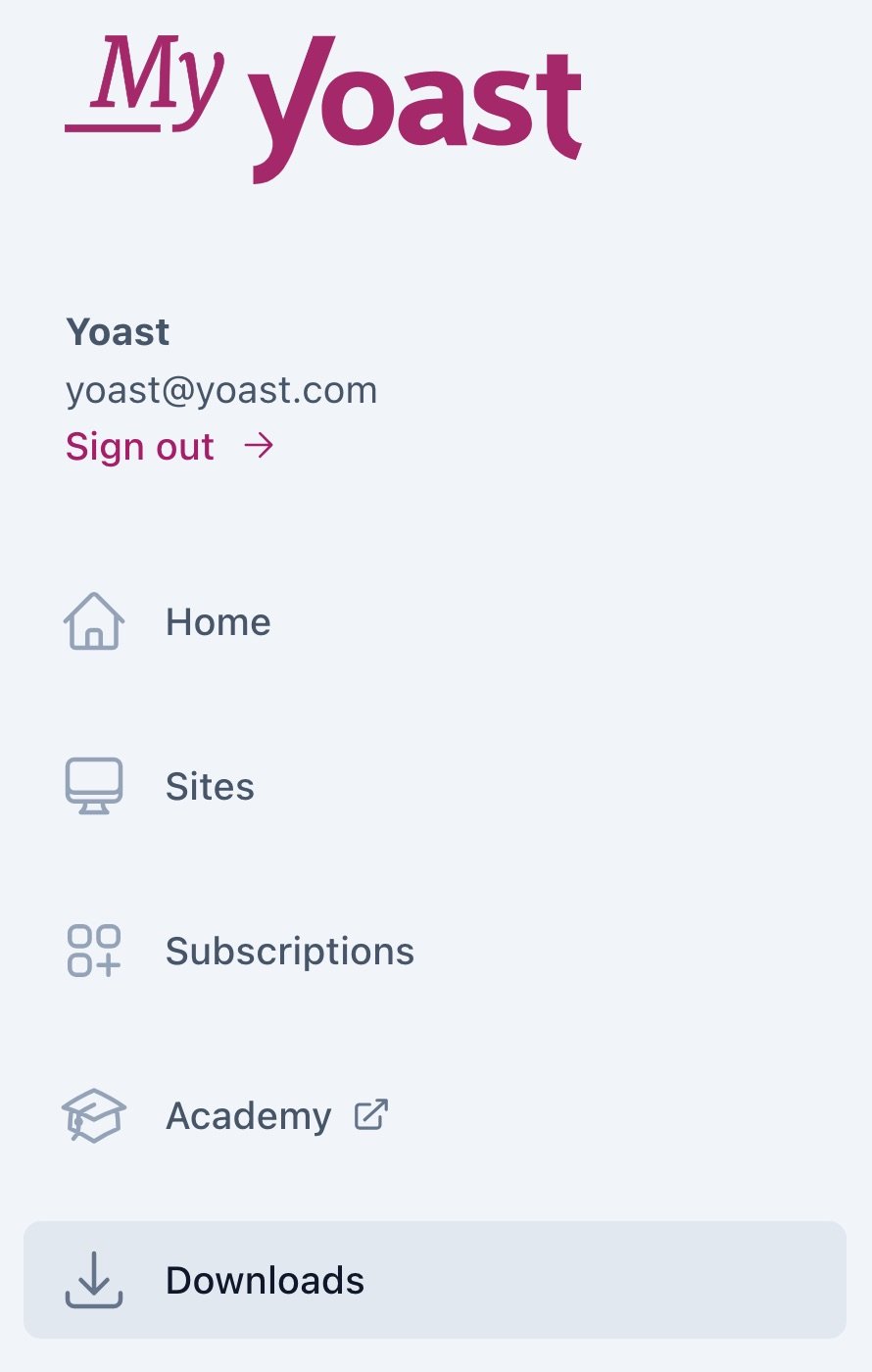 Vào mục download để tải Yoast SEO về máy