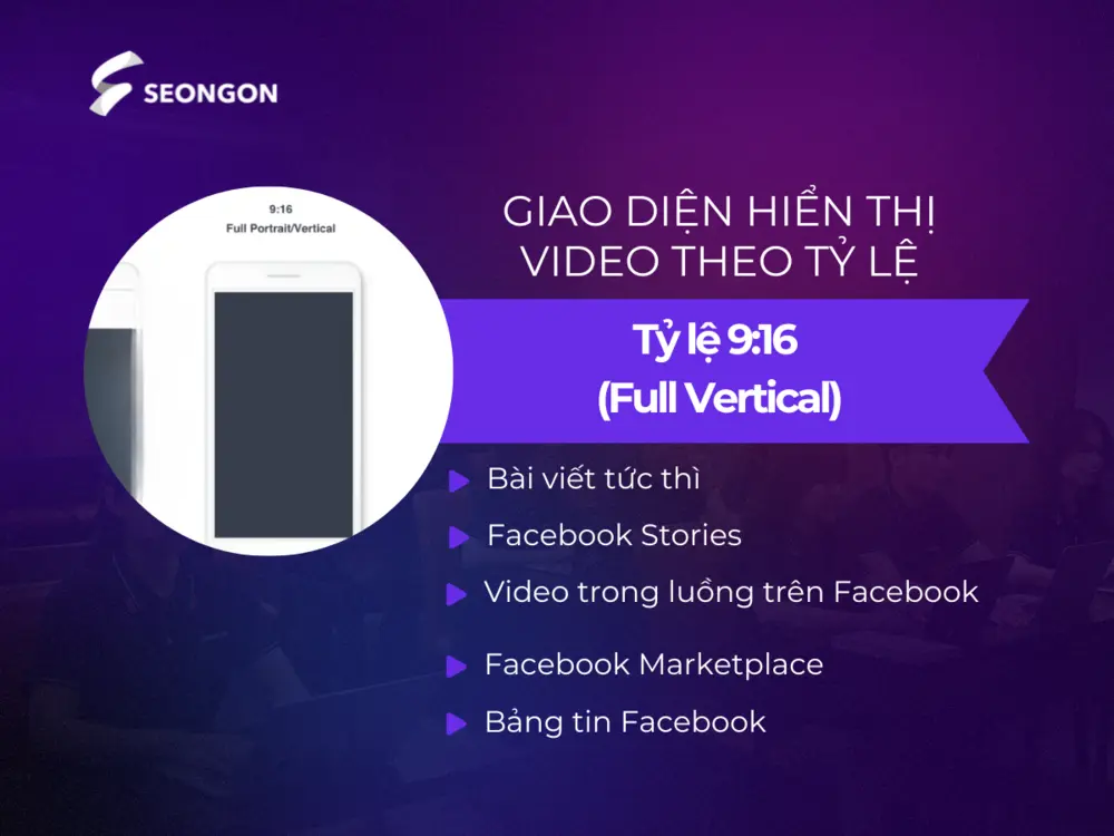 Video chiếm toàn bộ màn hình theo chiều dọc với tỷ lệ 9:16