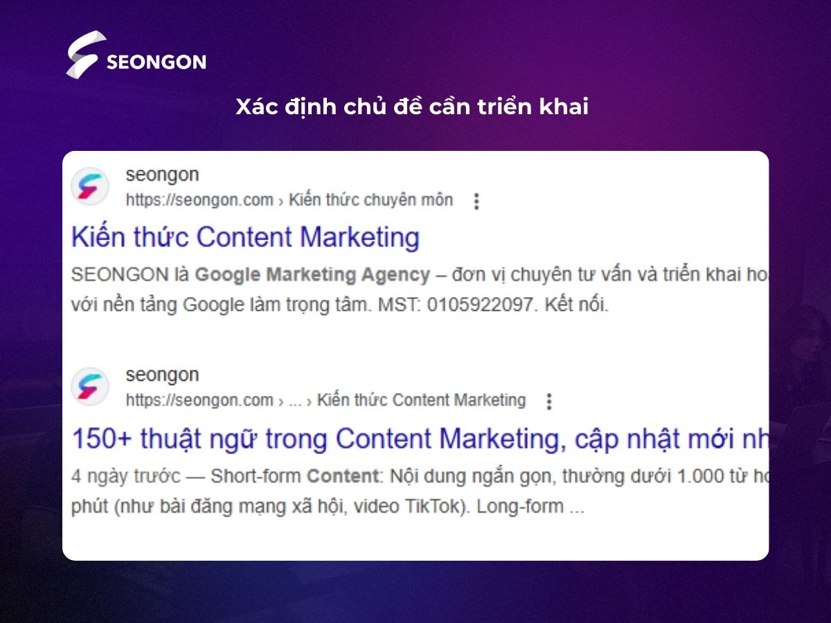 Xác định chủ đề để xây dựng nội dung phù hợp