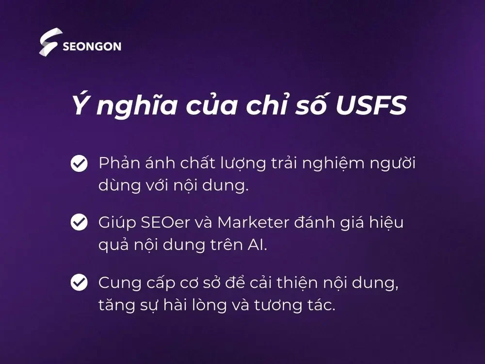 Ý nghĩa của chỉ số USFS