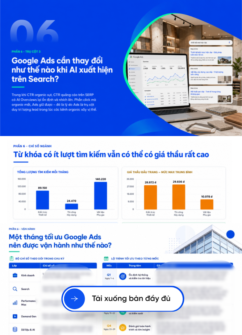 PLAYBOOK - Cẩm nang tối ưu AI SEARCH cho ngành Kiến trúc - Nội thất - VLXD
