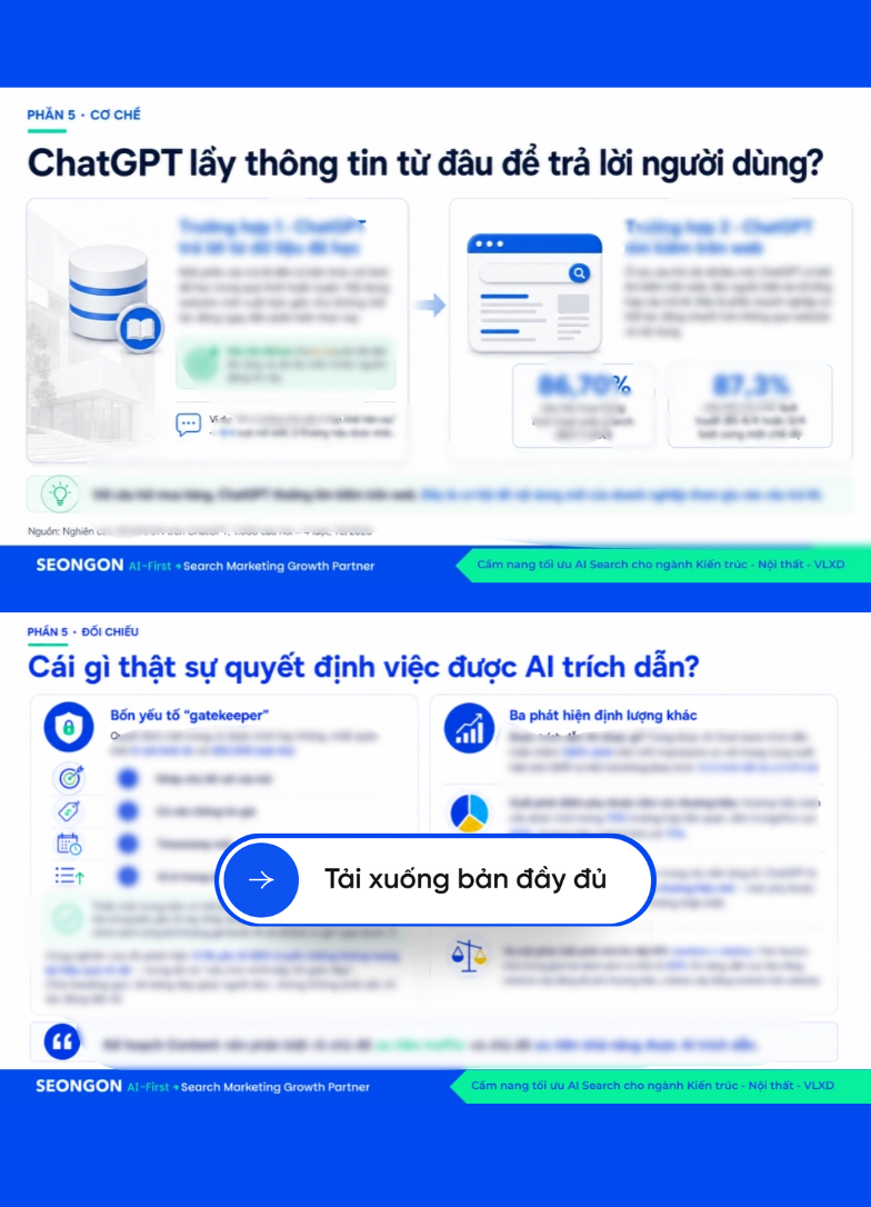 PLAYBOOK - Cẩm nang tối ưu AI SEARCH cho ngành Kiến trúc - Nội thất - VLXD