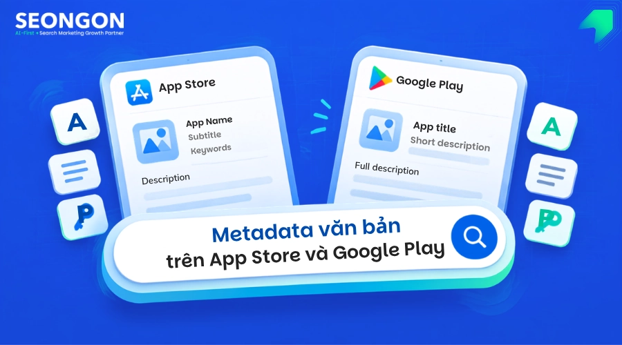 Metadata văn bản trên App Store và Google Play