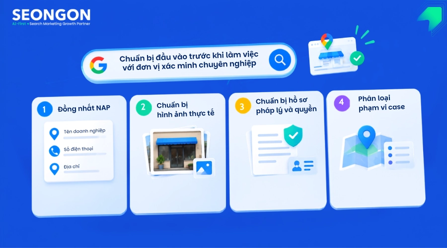 Các lưu khi khi chuẩn bị đầu vào trước khi làm việc với đơn vị xác minh chuyên nghiệp