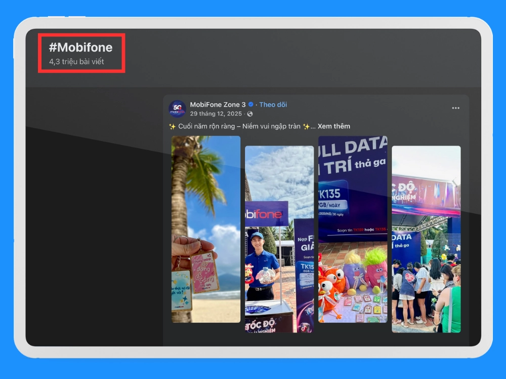 Bạn có thể sử dụng thanh tìm kiếm Facebook để xem các bài viết công khai đang sử dụng hashtag đó cũng như đánh giá mức độ phổ biến của nó