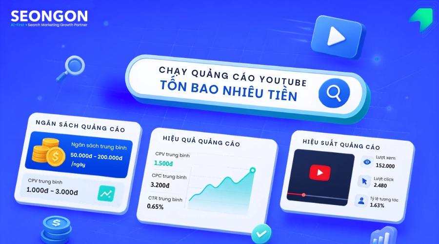 Chi phí chạy quảng cáo YouTube Ads phụ thuộc vào định dạng, chiến lược giá thầu và mục tiêu chiến dịch.