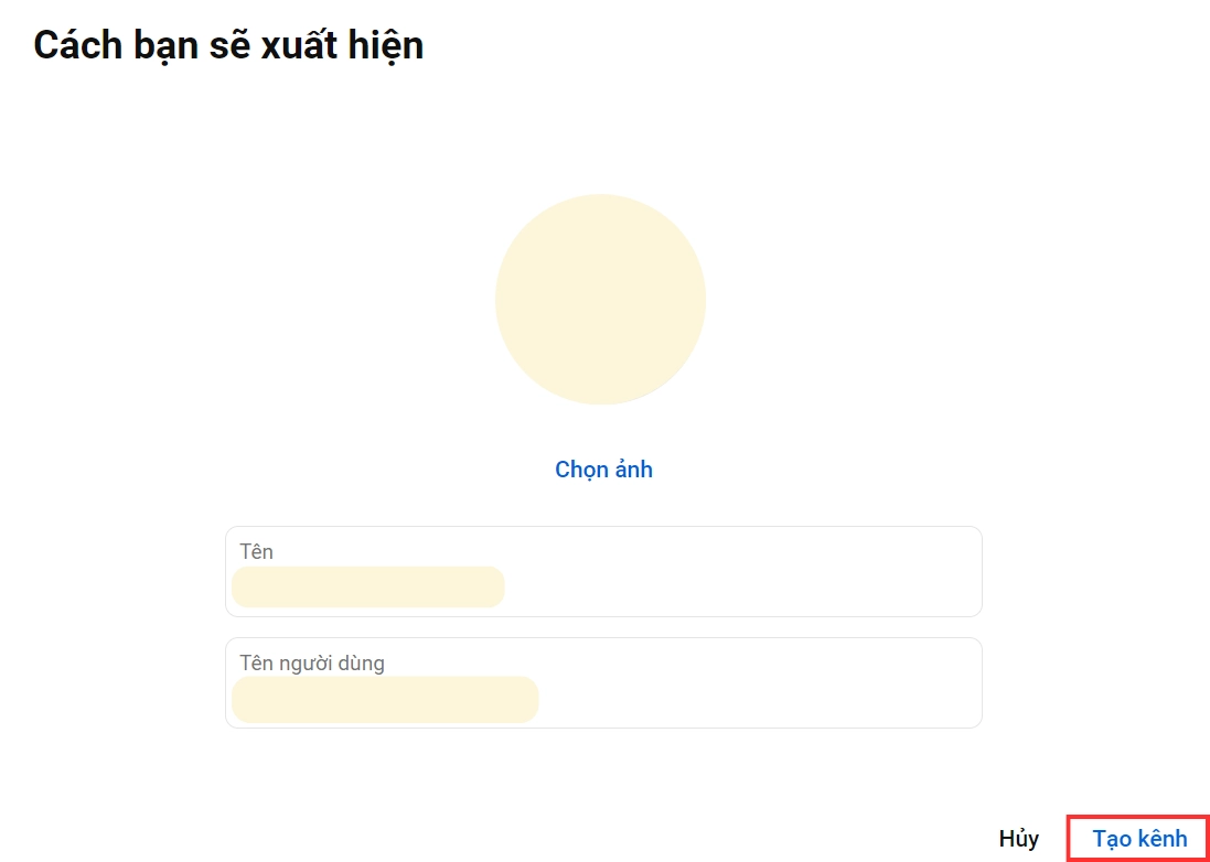 Bạn cần thiết lập các thông tin cơ bản để kênh trở nên chuyên nghiệp và dễ nhận diện