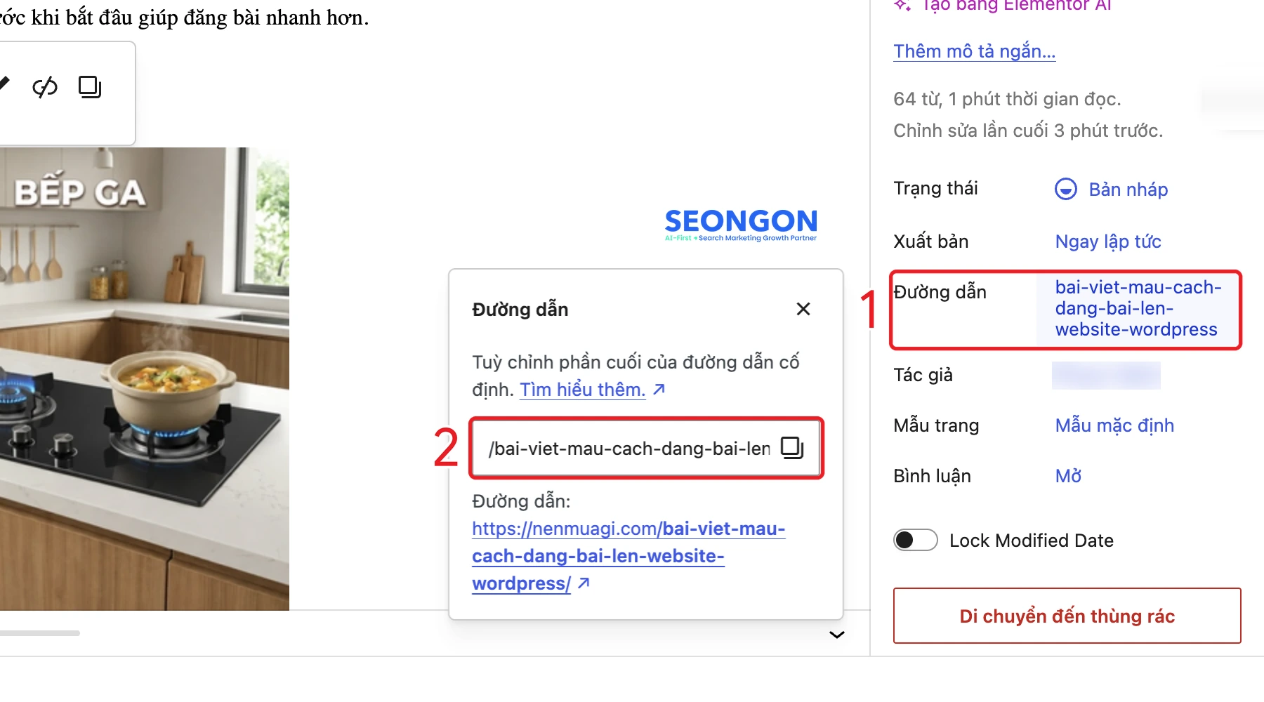 Sửa đường dẫn bài viết trong WordPress