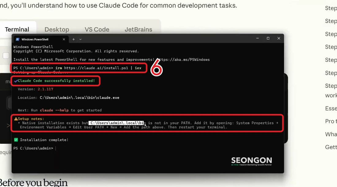 Cài Claude Code bằng PowerShell trên Windows