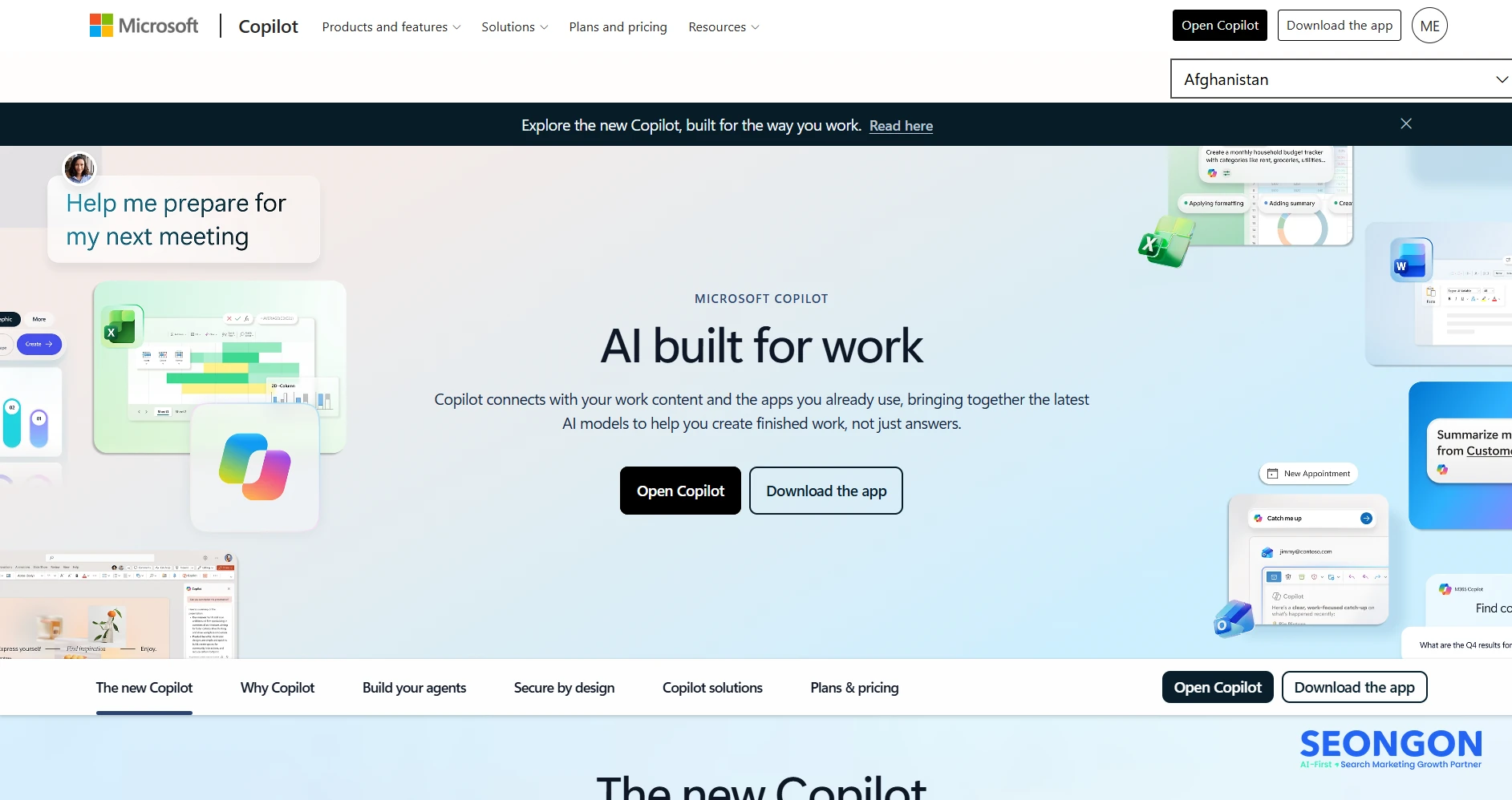 Ảnh minh họa giao diện của Microsoft Copilot AI
