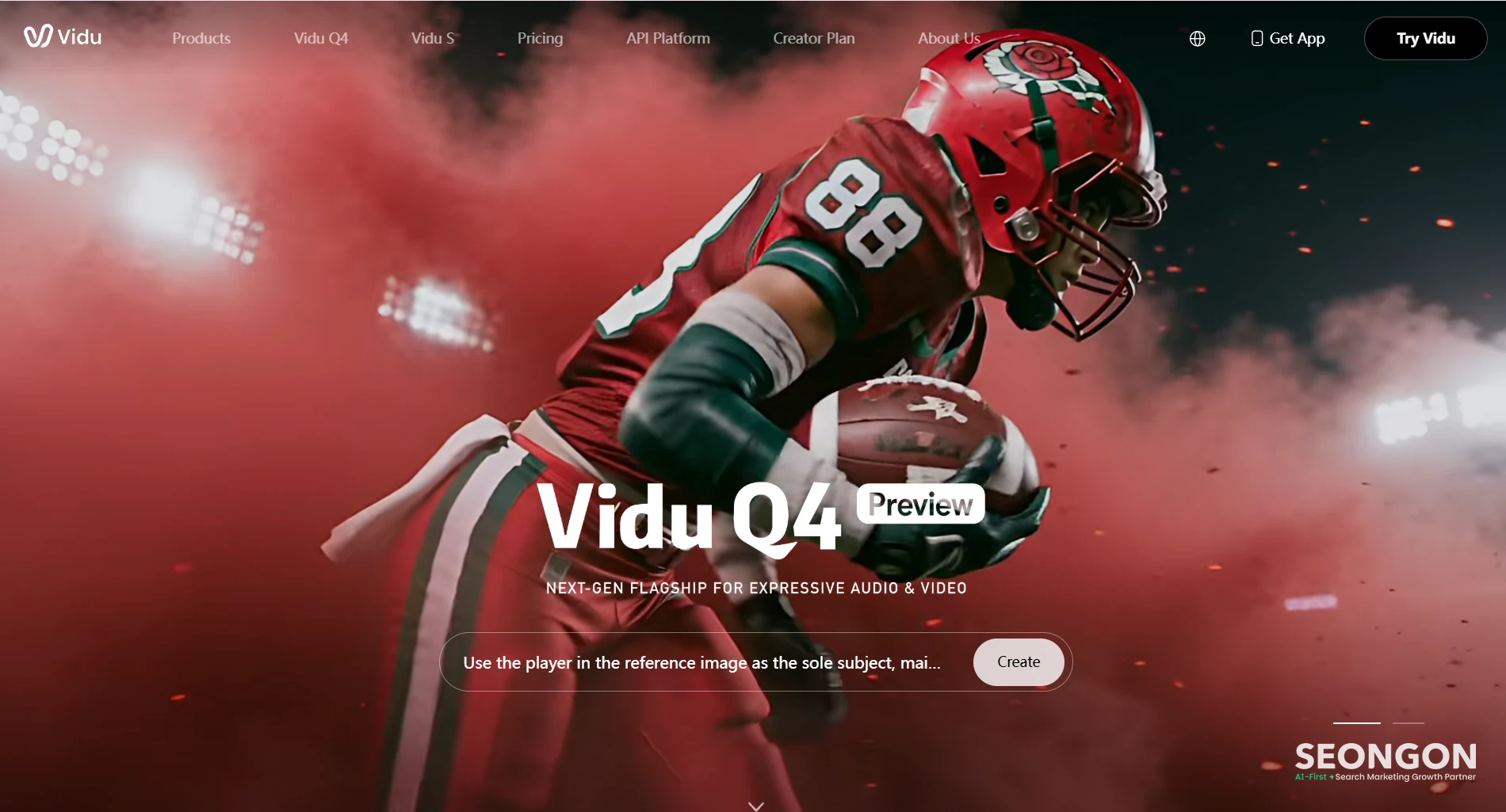 Ảnh minh họa giao diện của Vidu