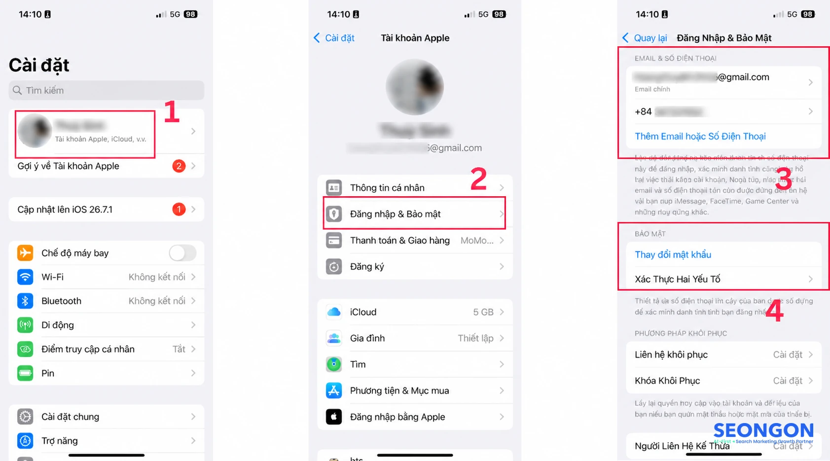 Đổi mật khẩu Apple Account trên iPhone