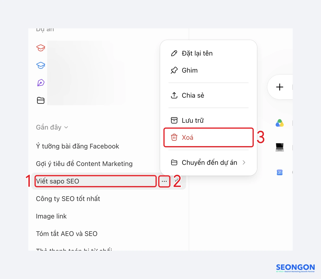 Xóa từng cuộc trò chuyện ChatGPT trên máy tính