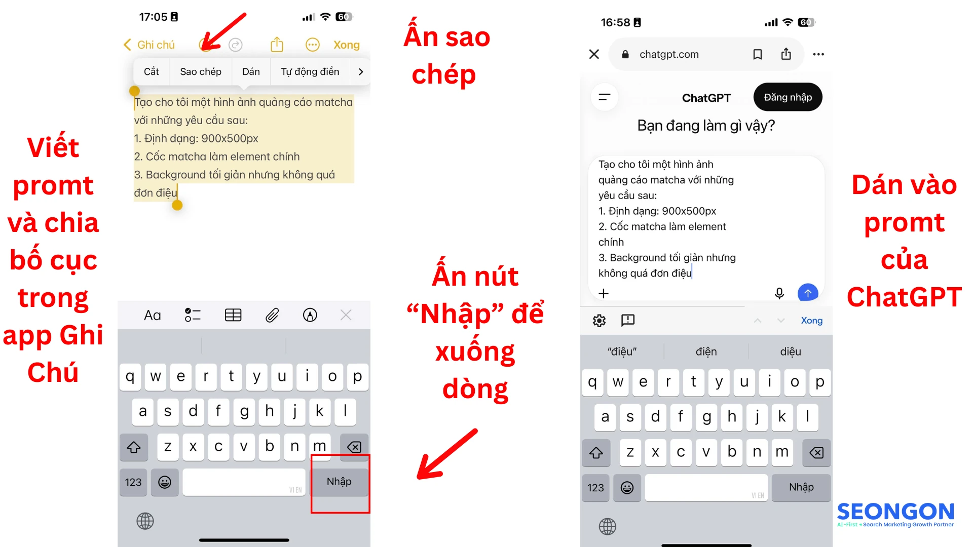2.3. Cách xuống dòng khi bàn phím điện thoại không hỗ trợ